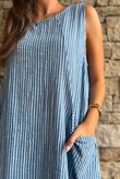Marina Chalk Stripe Tunic Denim
